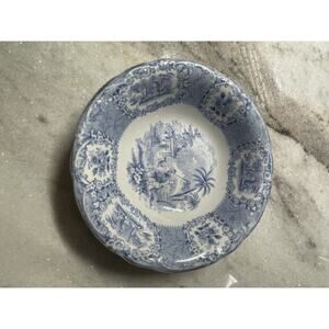 Antique 1890’s Staffordshire WR Ridgways Oriental China Blue Cereal Soup Bowl